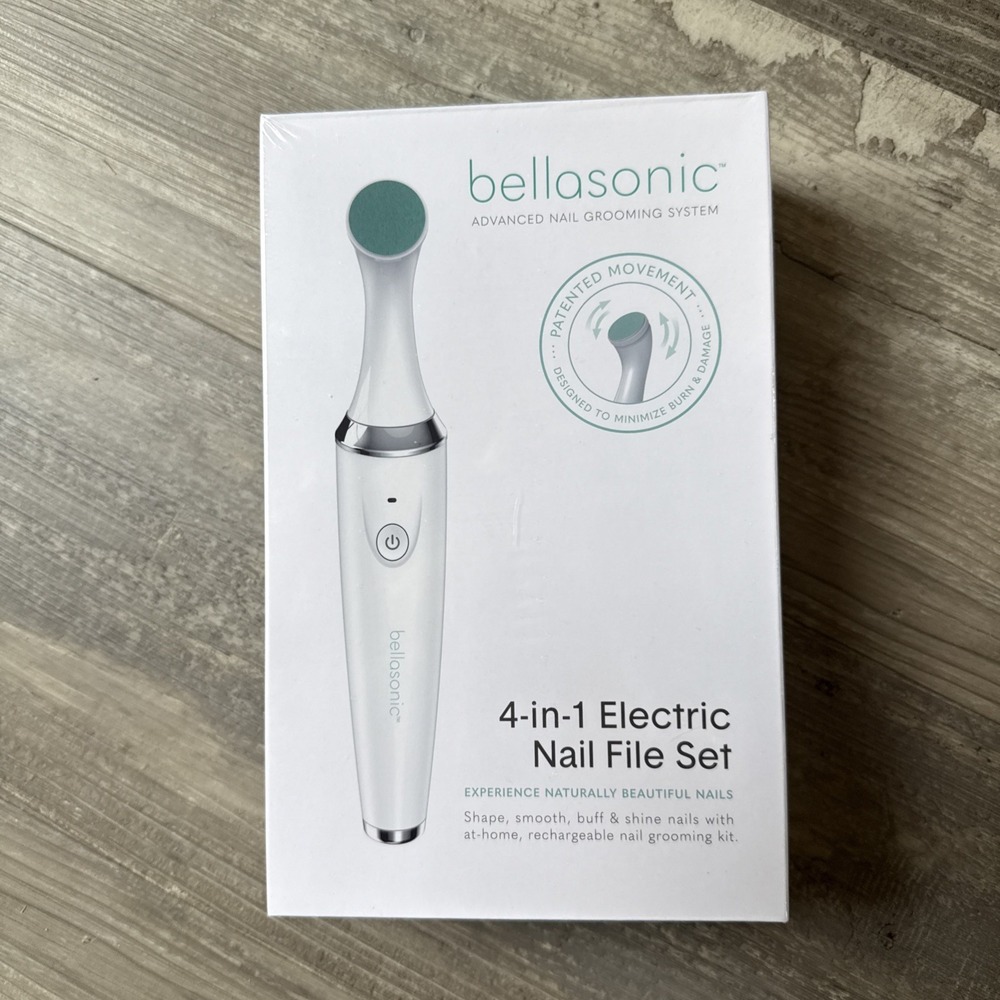 Bellasonic 4-in-1 Electric Nail File Set Rechargeable Grooming NEW IN SEALED BOX
